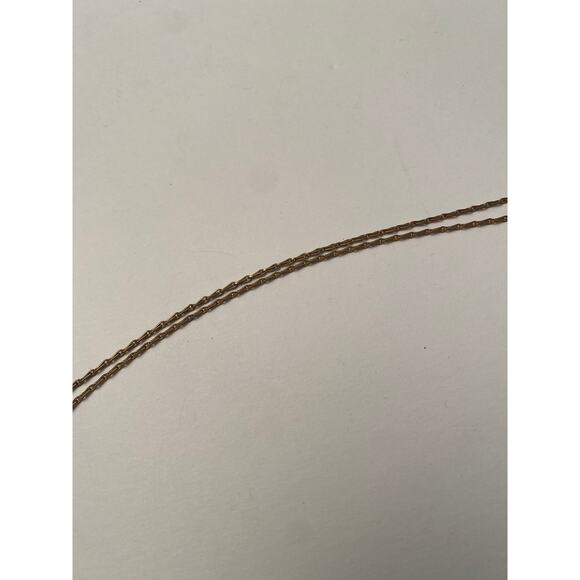 MICHELLE STARBUCK signed Brass Chain Howlite Stone Gray White Vintage - Picture 6 of 11